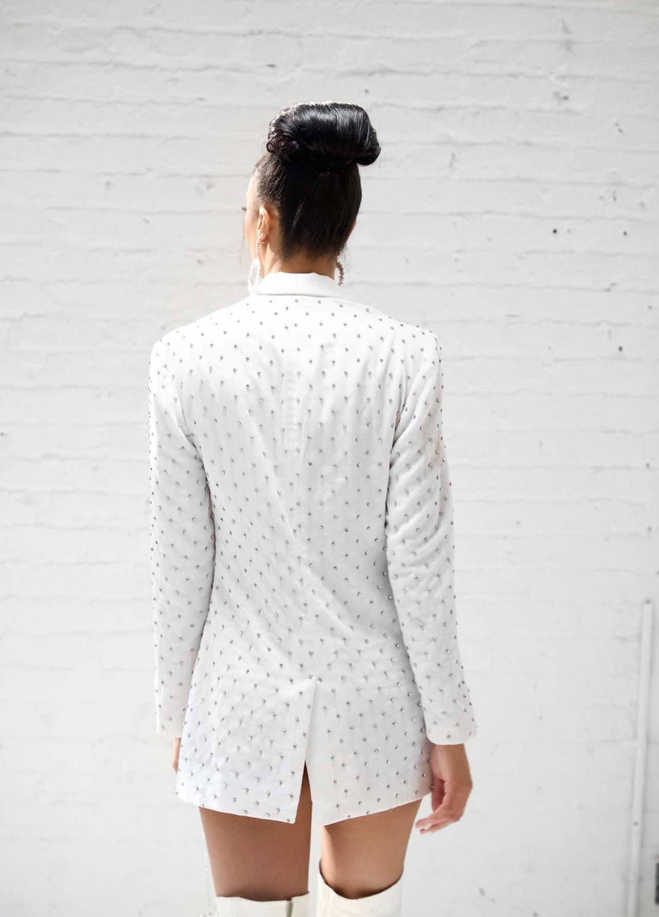 VERONICA BLAZER DRESS - WHITE