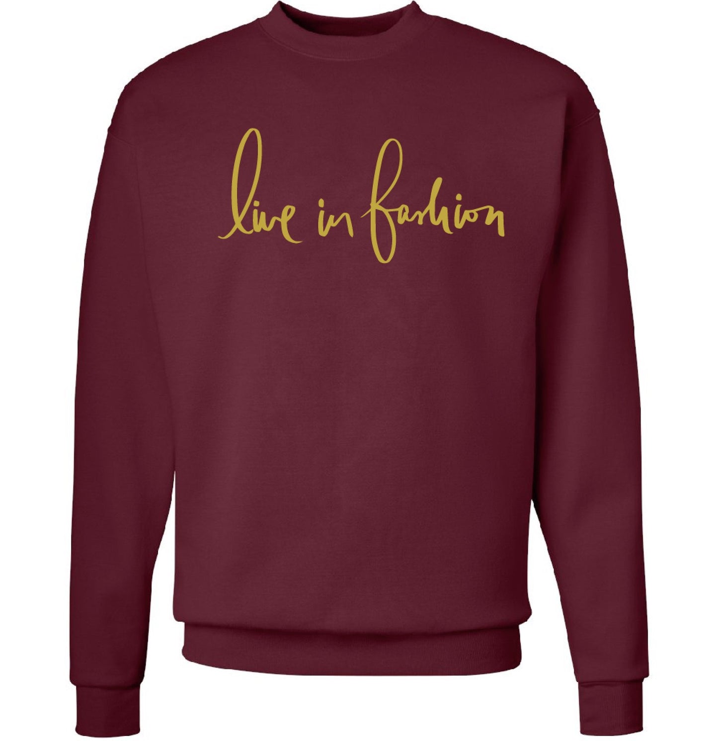 LIF GOLD FOIL SWEATSHIRT - BURGUNDY