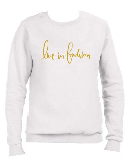 LIF GOLD FOIL SWEATSHIRT - WHITE