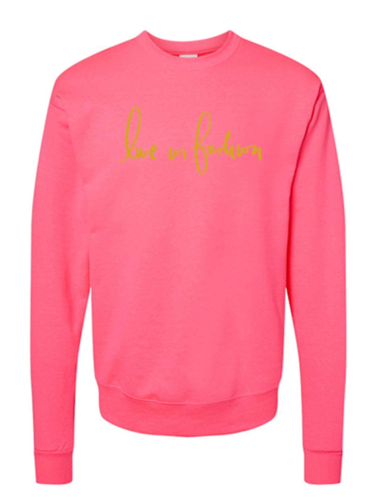 LIF GOLD FOIL SWEATSHIRT - BRIGHT PINK