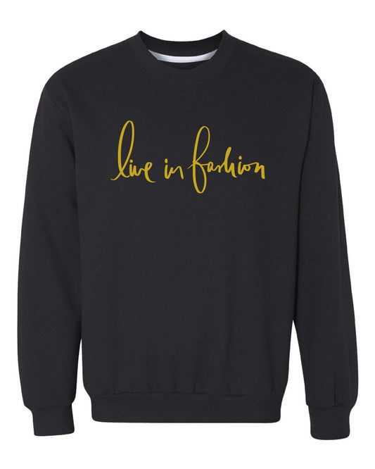 LIF GOLD FOIL SWEATSHIRT - BLACK