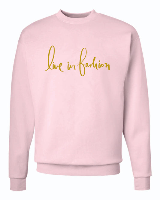 LIF GOLD FOIL SWEATSHIRT - PARIS PINK